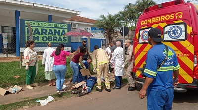 Gari tem perna prensada em caminh&atilde;o de coleta de lixo em Jacarezinho