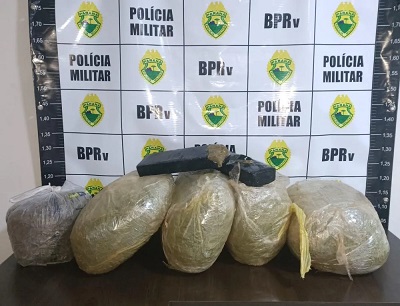 PRE apreende 11,5kg de drogas e prende dois em Santo Ant&ocirc;nio da Platina