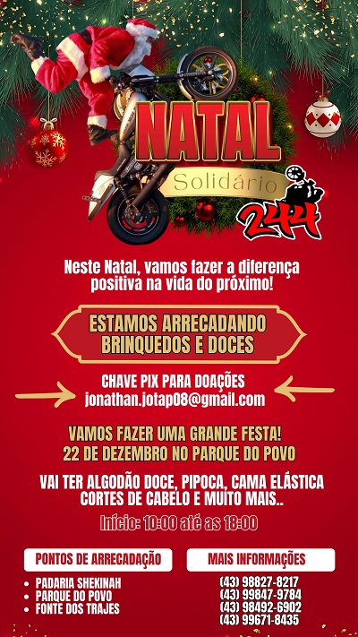 Natal solidario em Bandeirantes fa&ccedil;a sua parte
