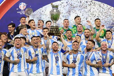 Argentina vence Col&ocirc;mbia na prorroga&ccedil;&atilde;o e se isola como maior campe&atilde; da Copa Am&eacute;rica