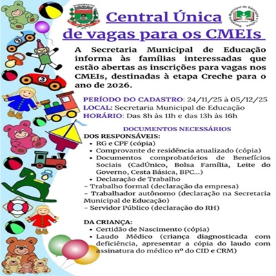 Transformação na Educação Infantil: Nova Central de Vagas em Bandeirantes!