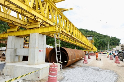 Com avan&ccedil;os na estrutura, Ponte de Guaratuba alcan&ccedil;a 35,3% de execu&ccedil;&atilde;o