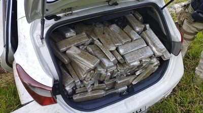 Motorista foge da PRF, capota e &eacute; preso com 284 kg de maconha em Corn&eacute;lio Proc&oacute;pio
