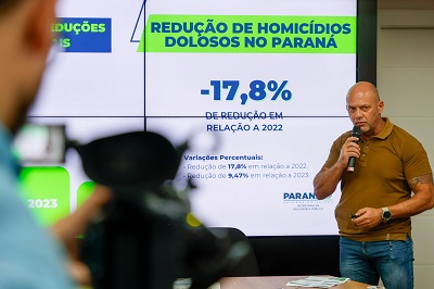 Ap&oacute;s investimentos, Paran&aacute; atinge em 2024 a menor taxa de homic&iacute;dios da hist&oacute;ria